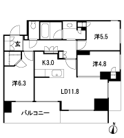 Floor: 3LDK + WIC, the occupied area: 71.91 sq m, Price: 64,880,000 yen, now on sale