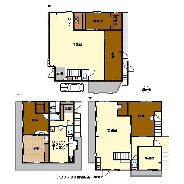 Floor plan. 115 million yen, 4LDK + 3S (storeroom), Land area 171.9 sq m , Building area 148.9 sq m land area: 171.90 sq m Building area: 148.9 sq m