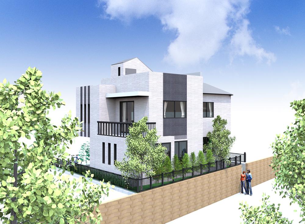 Compartment figure. Land price 69,800,000 yen, Land area 144.81 sq m Rendering Perth ~ Facing the west side 7m public roads, and, East to also be out from the east side of the green road there is a green canal ~