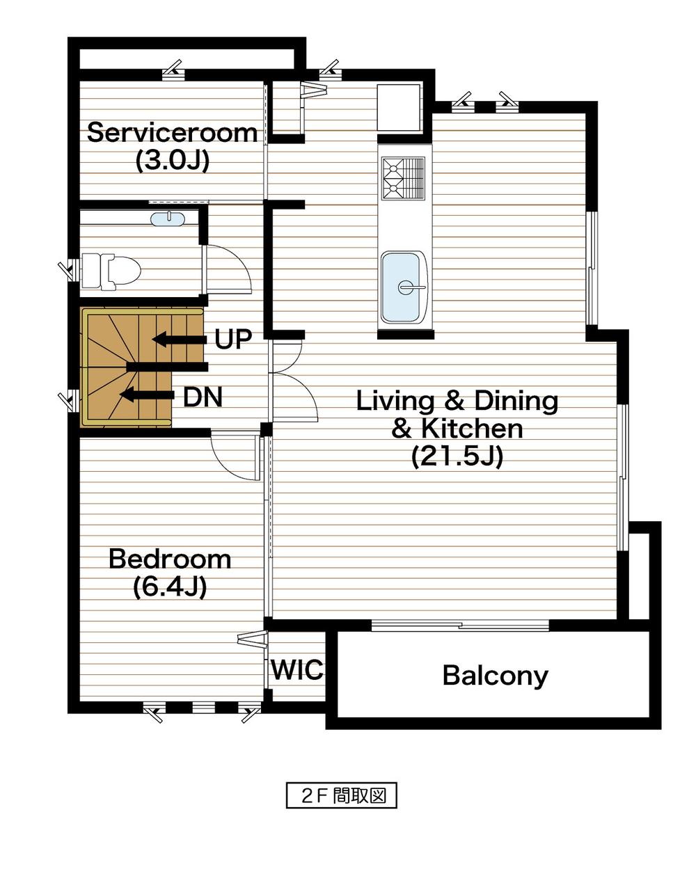 Building plan example (floor plan). 2 floor building plan example (B compartment) Building price 22 million yen, Building area 130.52 sq m