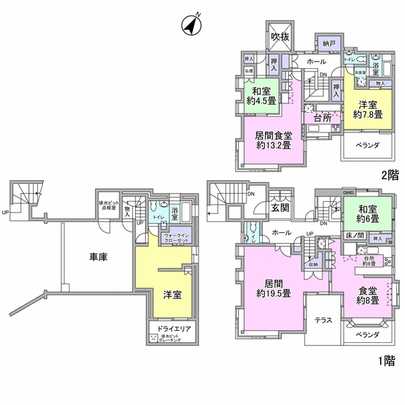 Floor plan. Custom home of Mitsui house old construction