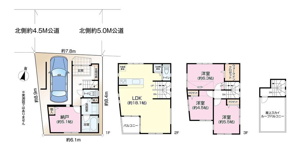 Floor plan. 69,800,000 yen, 4LDK, Land area 56.78 sq m , Building area 100.8 sq m