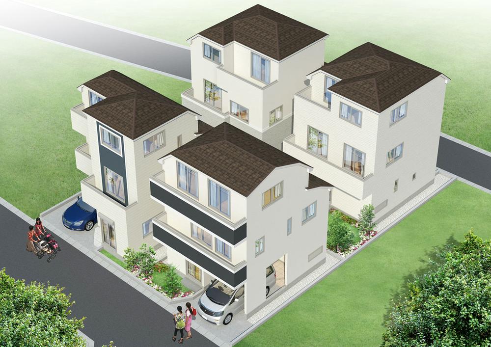 Rendering (appearance). Status and the environment in which the address of Megurohon town produce ( Building) Rendering