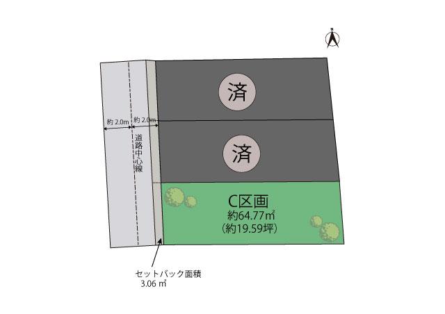 Compartment figure. Land price 41,100,000 yen, Land area 64.77 sq m