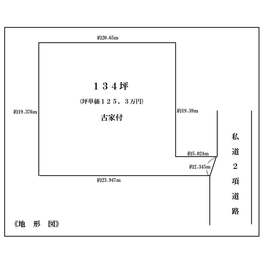 Compartment figure. Land price 168 million yen, Land area 443.16 sq m