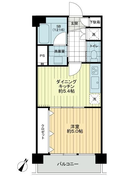 Floor plan. 1DK, Price 16.8 million yen, Occupied area 29.16 sq m , Balcony area 3 sq m site (December 2013) Shooting