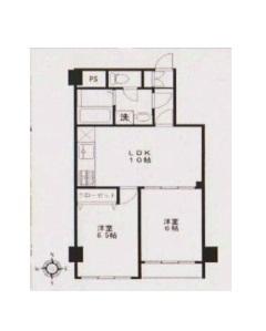 Floor plan. 2LDK, Price 29,800,000 yen, Occupied area 50.42 sq m , Balcony area 2.31 sq m