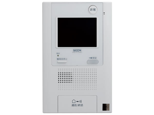 Security.  [Hands-free intercom system with color monitor] Set up a hands-free type of color monitor with intercom in the dwelling unit. It is safe and can unlock the auto-lock while checking the visitor.
