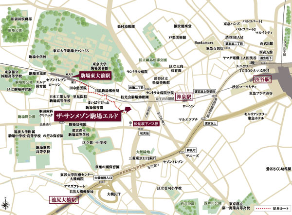 Surrounding environment. Local neighborhood has many parks and educational institutions, Also in child-rearing generation is a charming environment. (Local guide map)