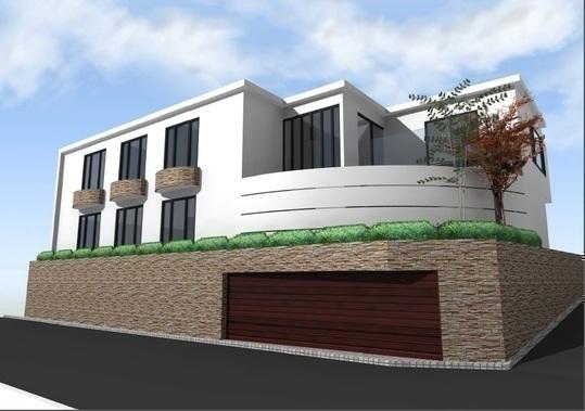 Building plan example (Perth ・ appearance). Building image Perth. Becoming the south side of the daylighting eyes full take design.