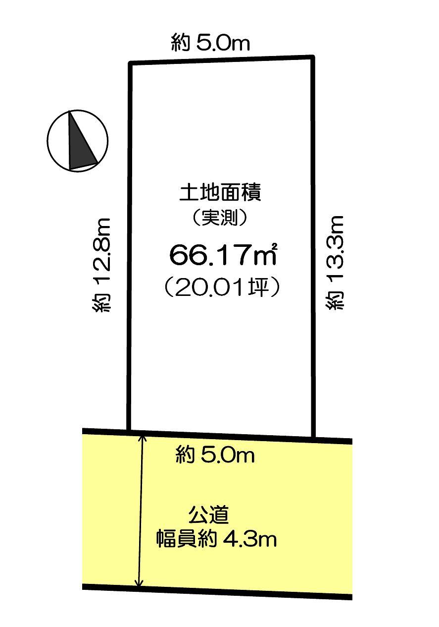 Compartment figure. Land price 49,800,000 yen, Land area 66.17 sq m