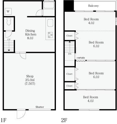 Floor plan. 32,800,000 yen, 4DK, Land area 57.96 sq m , Building area 67.71 sq m store + 4DK