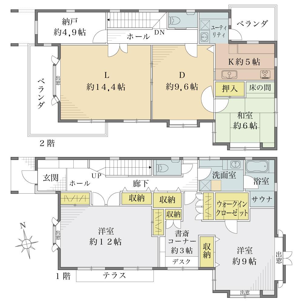 Floor plan. 100 million 78.8 million yen, 3LDK + S (storeroom), Land area 229.36 sq m , Building area 172.73 sq m