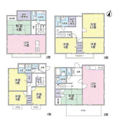 Floor plan.  ■ 4LDK + 4LDK type of stand-alone two-family house ■