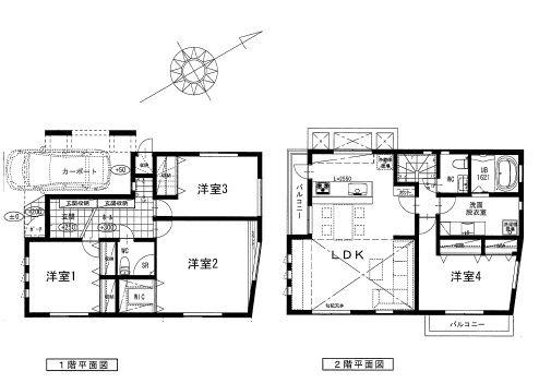 Other building plan example. 105 square meters of 21.6 million yen