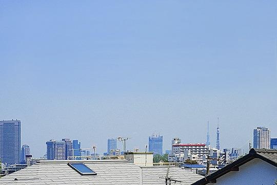 Balcony. It is can you see the Tokyo Tower and Sky tree from the balcony.