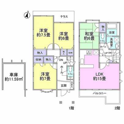 Floor plan. 113.44 sq 4LDK type of m (approximately 34.31 square meters)