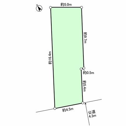 Compartment figure. D compartment. Land area 80.48 sq m . Facing the south road width 4.3m. 