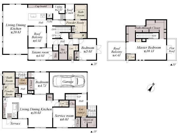 Floor plan. 129 million yen, 3LDK+S, Land area 161.59 sq m , Building area 217.74 sq m