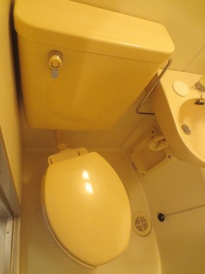 Toilet. 3-point unit bus