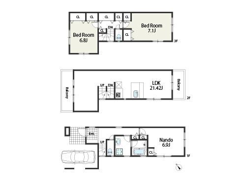 Floor plan. (A), Price 72,800,000 yen, 2LDK+S, Land area 72.22 sq m , Building area 118.13 sq m
