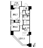 Floor: 2LDK + SIC, the occupied area: 61.47 sq m, Price: 54,400,000 yen, now on sale