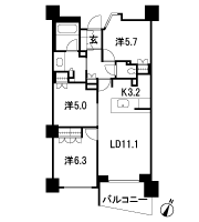 Floor: 3LDK, occupied area: 70.13 sq m, Price: 63,800,000 yen, now on sale