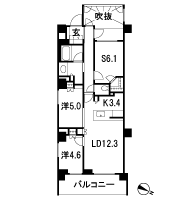 Floor: 2LDK + S + WIC, the occupied area: 76.03 sq m, Price: 68,900,000 yen, now on sale