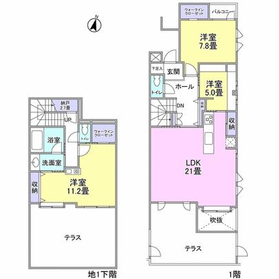 Floor plan. It is the southeast corner room