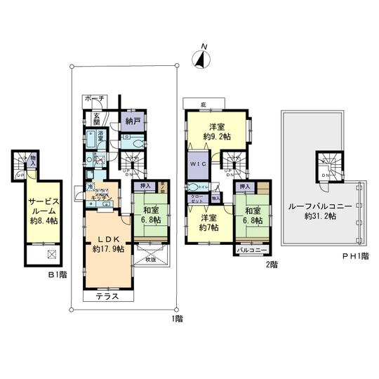 Floor plan. 100 million 18 million yen, 4LDK+S, Land area 145.06 sq m , Building area 150.22 sq m floor plan