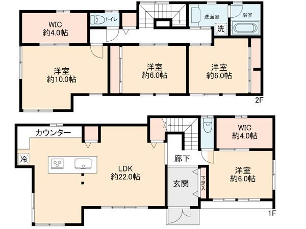 Floor plan. 125 million yen, 4LDK, Land area 140.95 sq m , Building area 130.94 sq m renovation plan