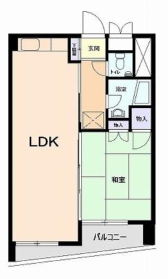 Floor plan. 1LDK, Price 19,800,000 yen, Occupied area 46.48 sq m