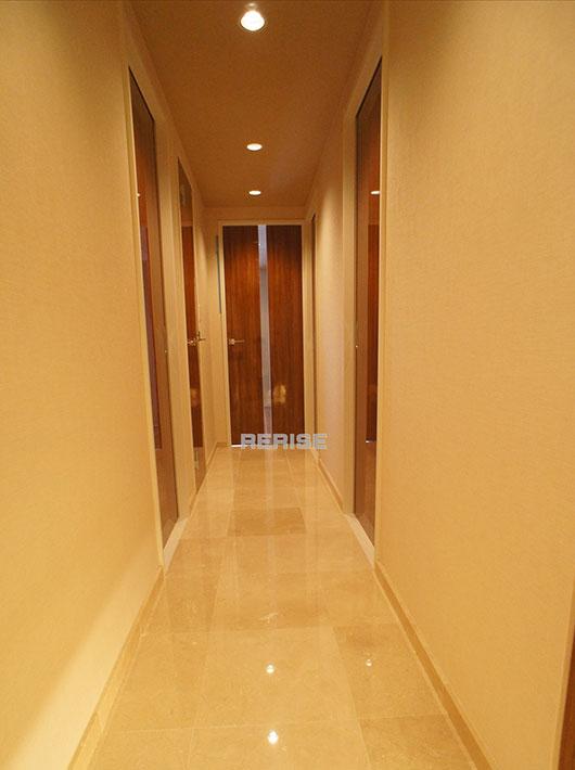 Other introspection. Indoor corridor using natural marble