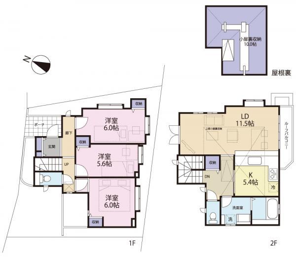 Floor plan. 83,200,000 yen, 3LDK, Land area 78.67 sq m , Building area 92.73 sq m