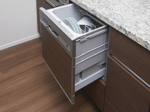 Kitchen.  [Dishwasher] Standard equipped with a dishwasher of the built-in type high cleaning capability while Compact. High water-saving effect compared to hand washing, It will also be kind to the hand.