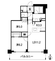 Floor: 2LDK + N + WIC + SIC, the area occupied: 63.2 sq m, Price: 63,200,000 yen, now on sale