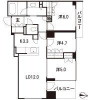 Floor: 3LDK, occupied area: 70.41 sq m, Price: 69,900,000 yen, now on sale