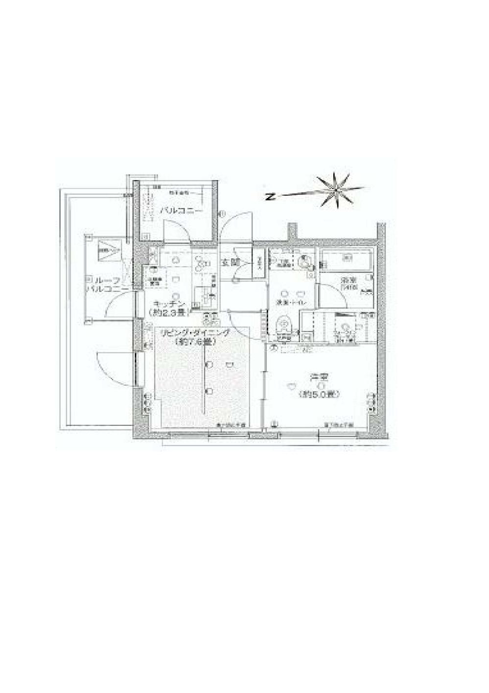 Floor plan. 1LDK, Price 33 million yen, Occupied area 33.85 sq m , Balcony area 3.73 sq m