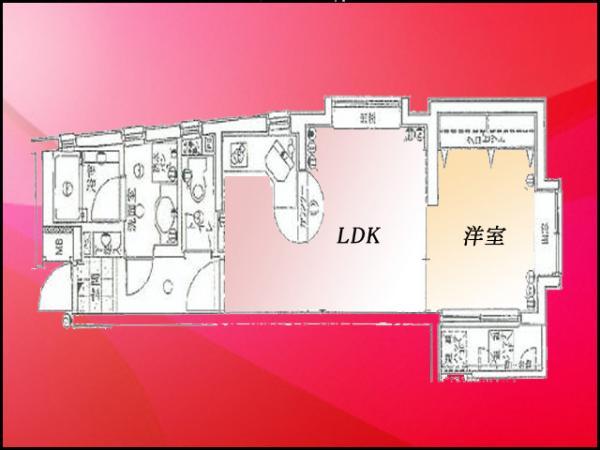 Floor plan. 1LDK, Price 30 million yen, Occupied area 39.15 sq m