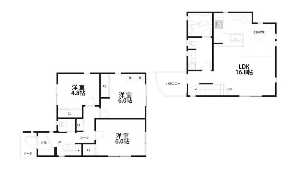Floor plan. 78 million yen, 3LDK + S (storeroom), Land area 95 sq m , Building area 89.68 sq m