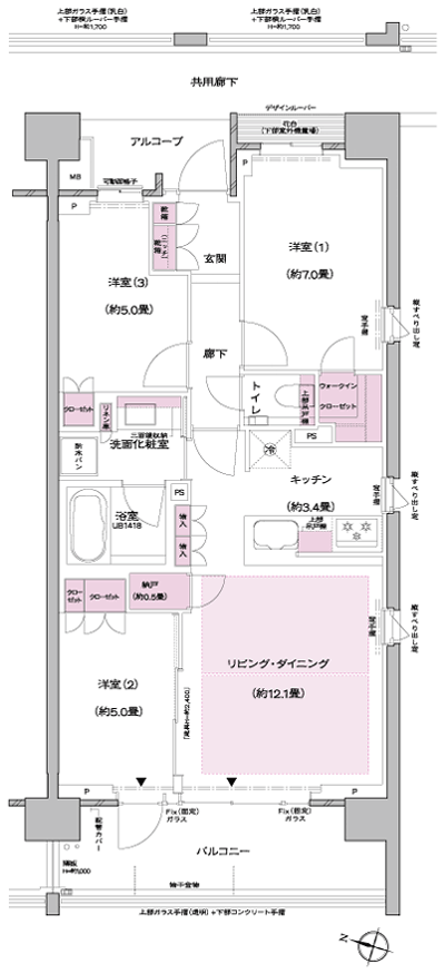 Floor: 3LDK + N + WIC, the occupied area: 71.22 sq m, Price: TBD