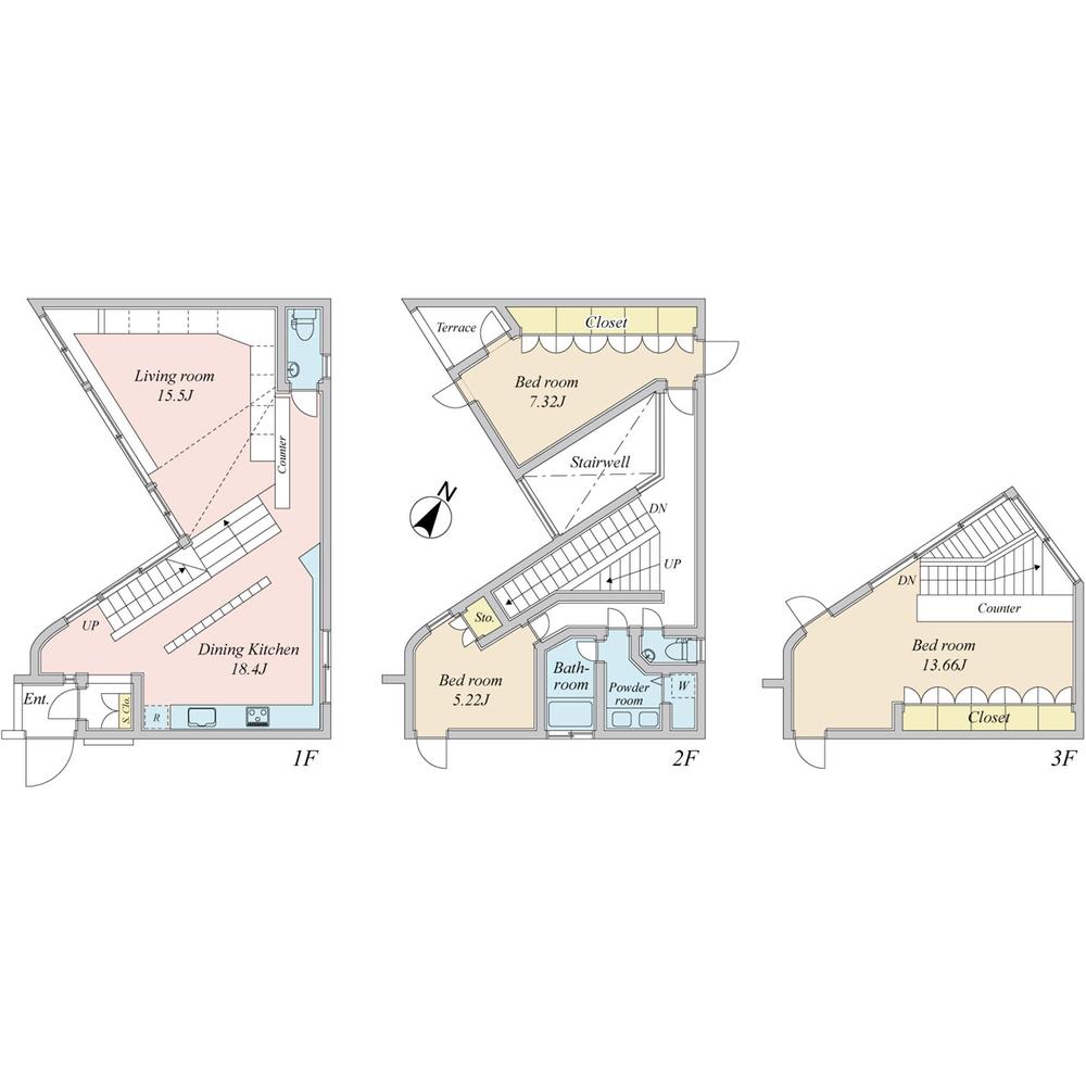 Floor plan. 130 million yen, 3LDK, Land area 144.15 sq m , Building area 141.82 sq m