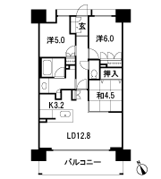 Floor: 3LDK, occupied area: 70.65 sq m