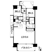 Floor: 2LDK, occupied area: 70.03 sq m