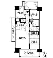 Floor: 3LDK, occupied area: 70.03 sq m