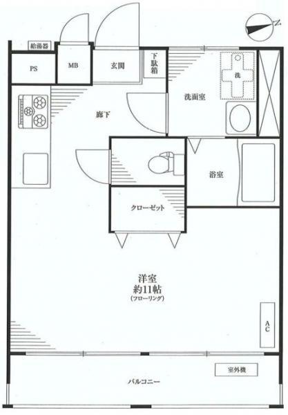 Floor plan. Price 8.8 million yen, Footprint 28 sq m , Balcony area 4.5 sq m