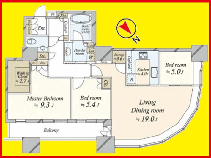 Floor plan. 3LDK + S (storeroom), Price 96,800,000 yen, Occupied area 97.46 sq m , Balcony area 8.76 sq m