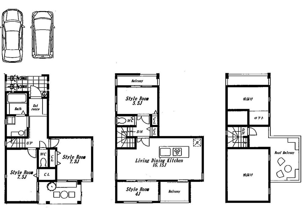 Floor plan. 69,800,000 yen, 4LDK, Land area 108.77 sq m , Building area 99.41 sq m