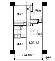 Floor: 3LDK, occupied area: 60.23 sq m