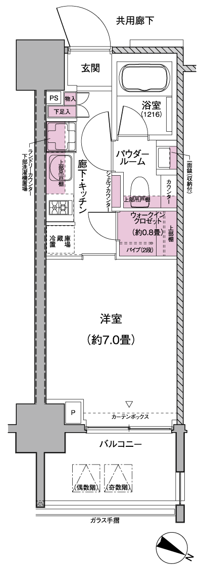 Floor: 1K + WIC, the occupied area: 25.16 sq m, Price: 33,200,000 yen, now on sale